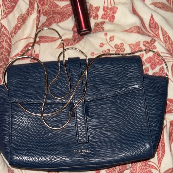 Kate Spade Riverside Emmie Textured Blue Crossbody Bag - Picture 10 of 10